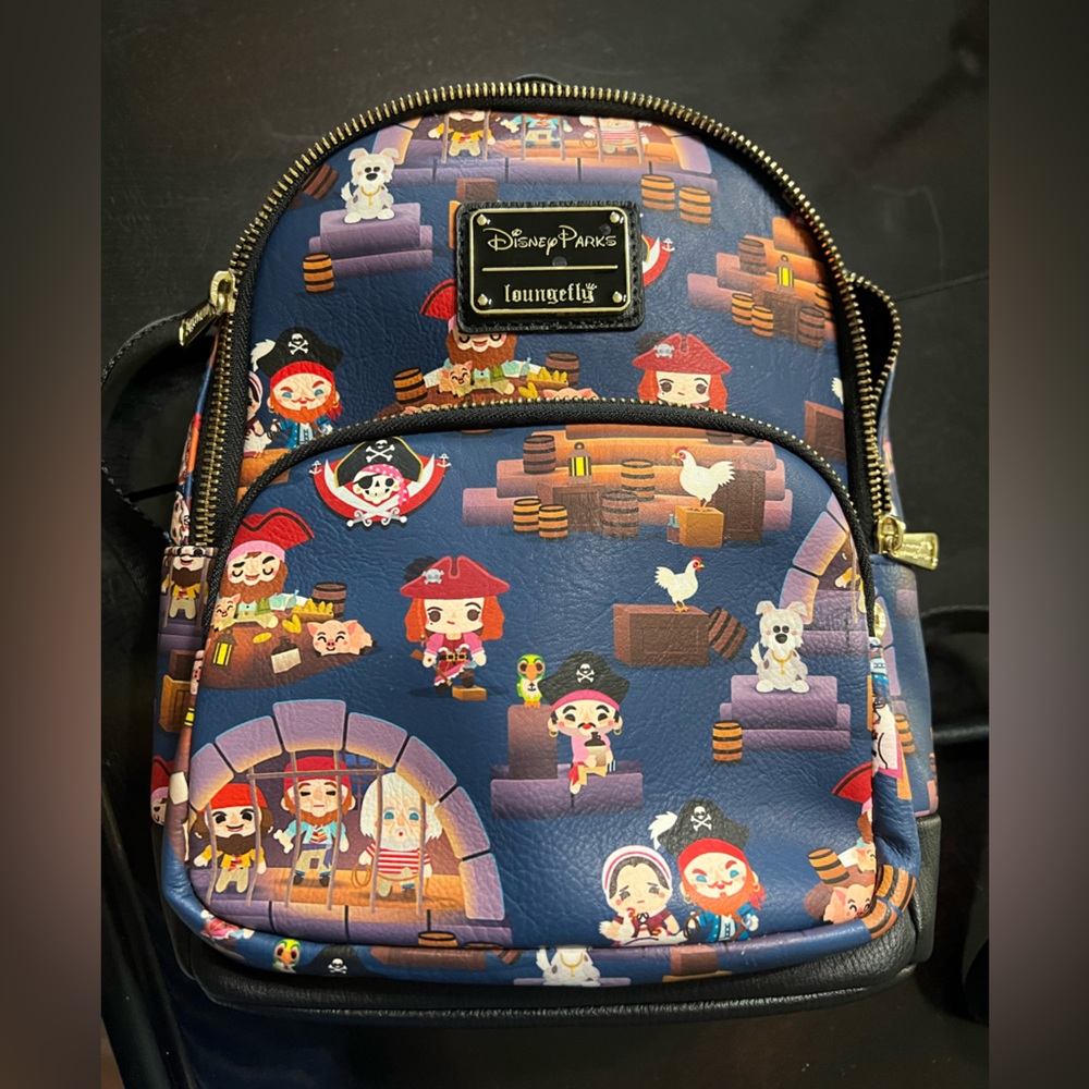 ☠️ Disney parks Loungefly Pirates of the Caribbean mini purse backpack LIKE NEW